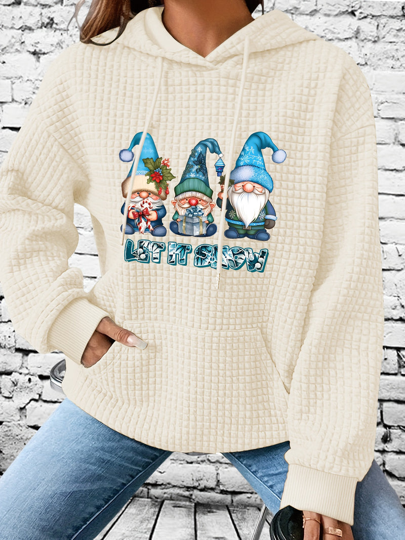 Women’s Patterned Waffle Hoodie.