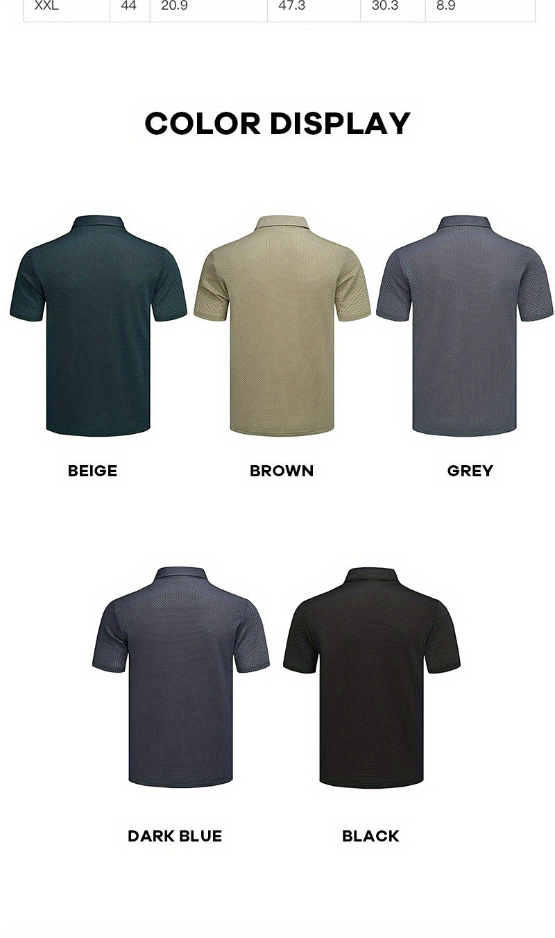 Plus Size Men's Summer Short Sleeve Shirt.