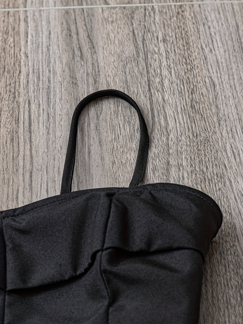 Women’s Solid Color Pants and Camisole Set.