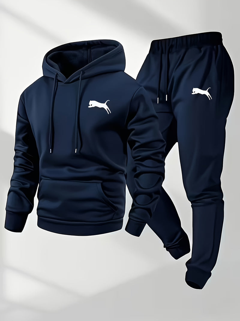 A Two-Piece Set Consisting of a Hoodie And Sweatpants for Men.
