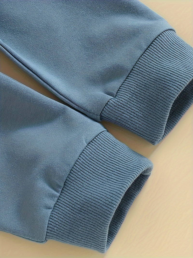 2pcs 0-2 Years Old Baby Boy Winter Clothes Contrast Color Long-Sleeved.