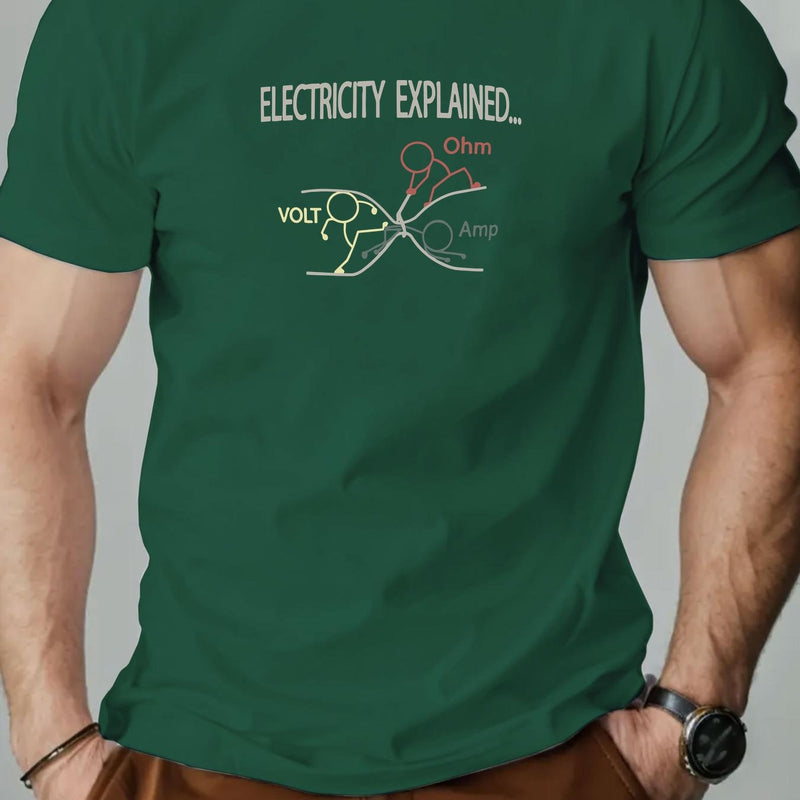 Men's "Electricity Explained" Graphic T-Shirt.