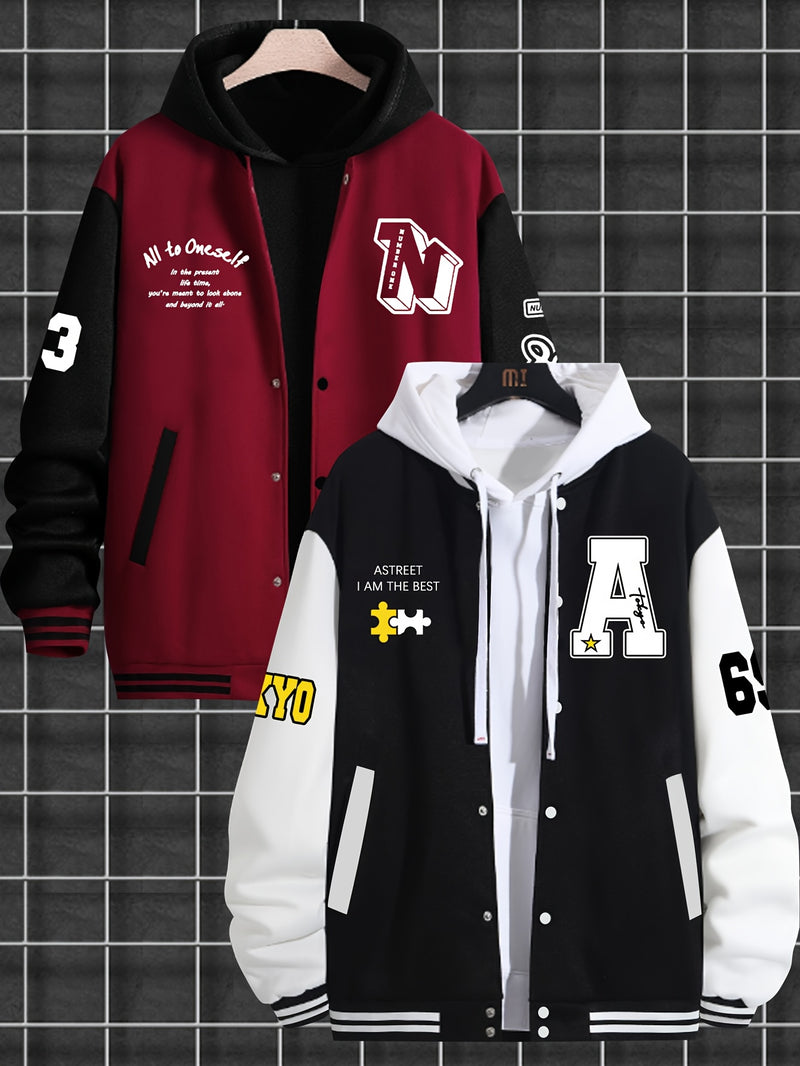 Men'sFashion Two-Piece Jacket Baseball Uniform.