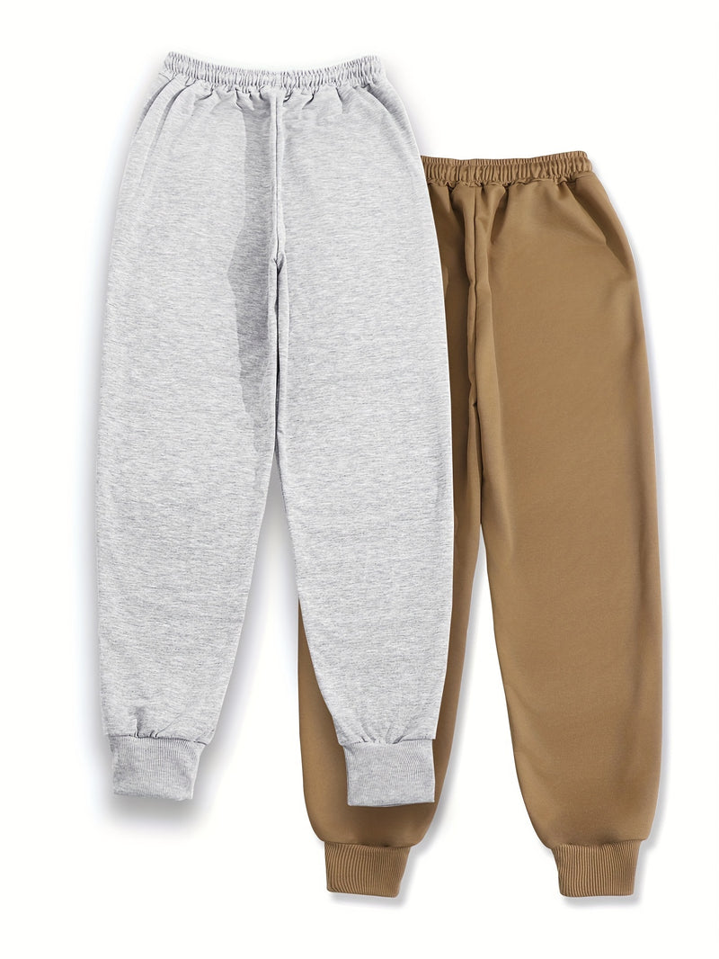 Women's Two-Piece Outfit Featuring Pants with a Letter Print.