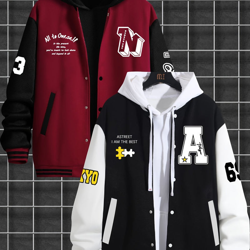 Men'sFashion Two-Piece Jacket Baseball Uniform.