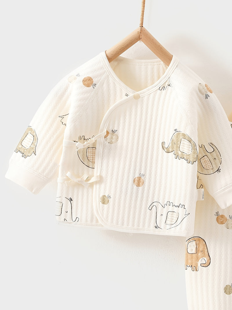 Baby's New Autumn/winter Warm Set, Cute Animal All-over Print.