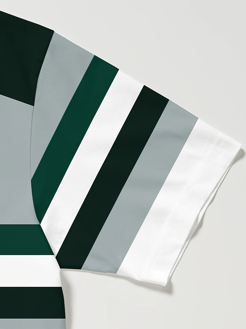 3pcs Men's Stylish Round Neck Short-Sleeve T-Shirts.