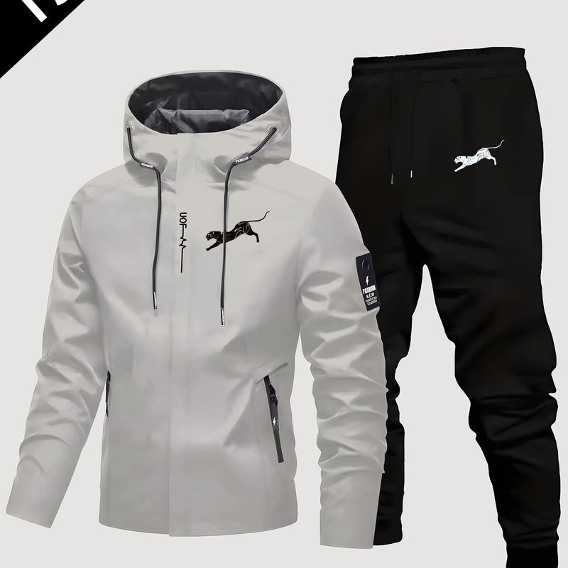 Men's Suit Jacket + Trousers Set, Autumn Winter Office Outdoor.