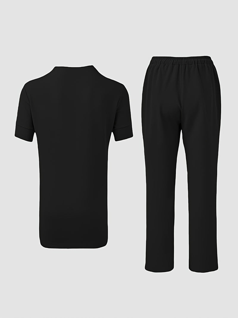 Men'S African Dashiki Short-Sleeve Set Featuring a Comfortable.