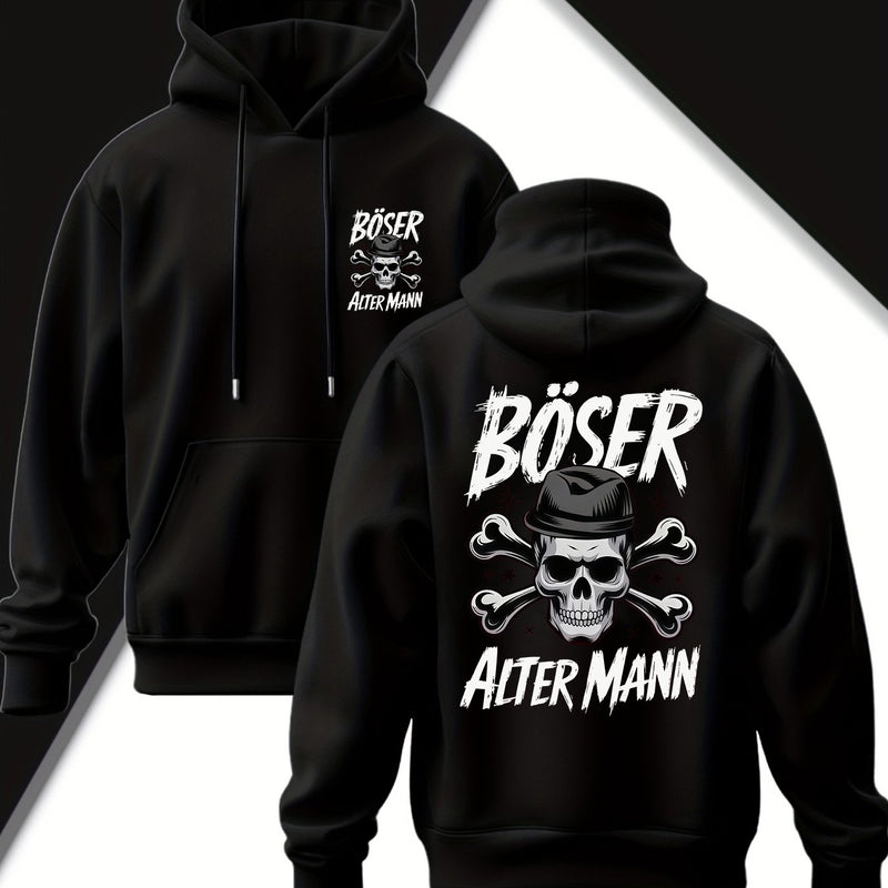 Men's Edgy Gothic Hooded Sweatshirt.