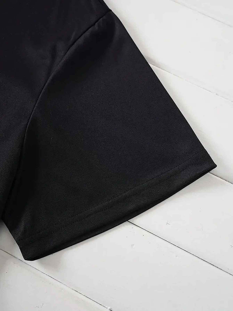 Women's Short-Sleeve Round-Neck T-Shirt with A-Z Letter Print.