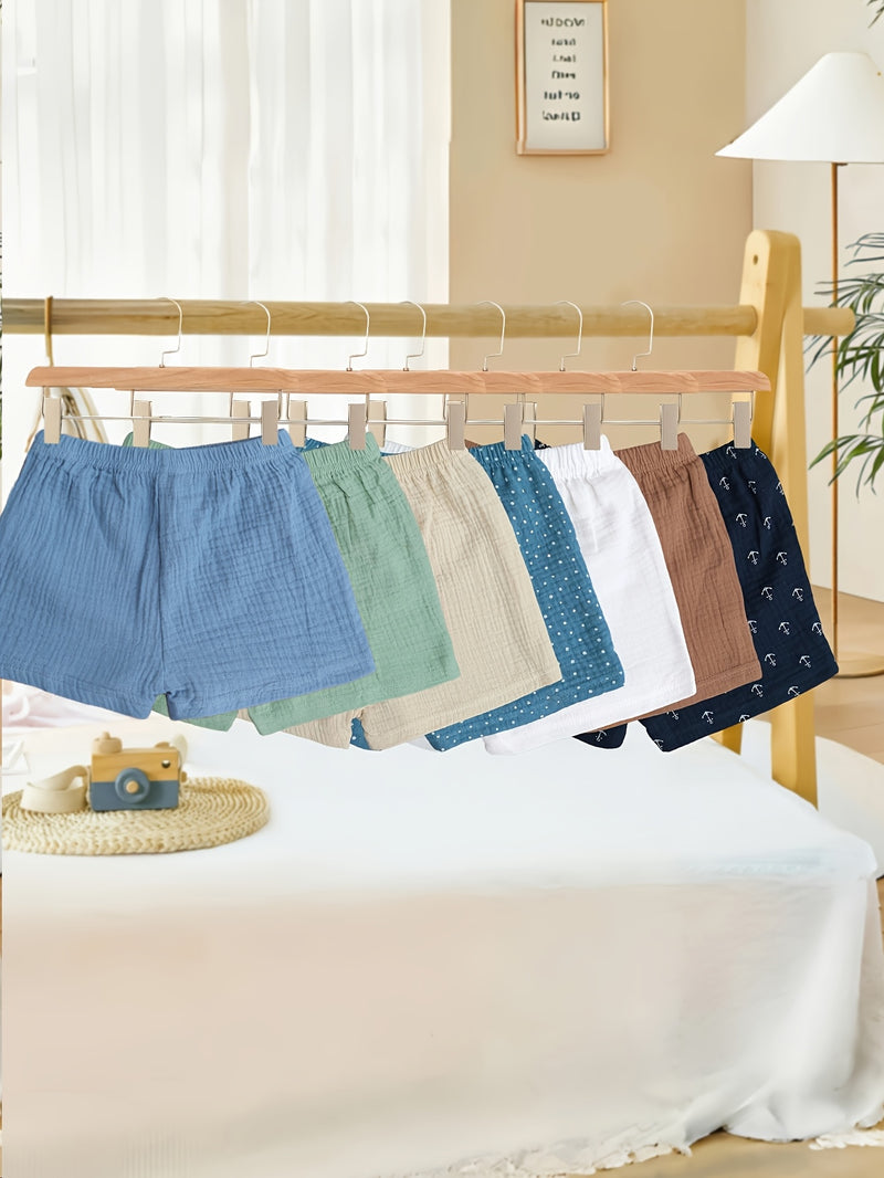 5pcs of Randomly Selected Soft And Comfortable Shorts for Baby Boys.