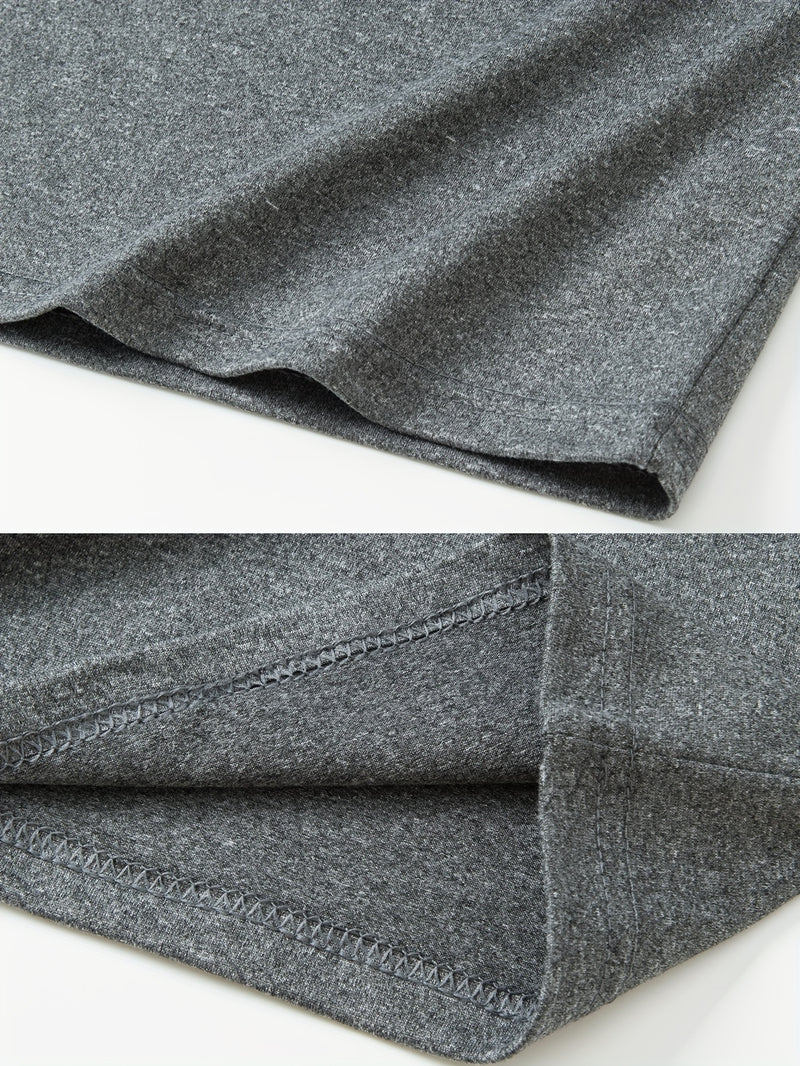 5pcs Men'S Casual V-Neck Short Sleeve T-Shirts.
