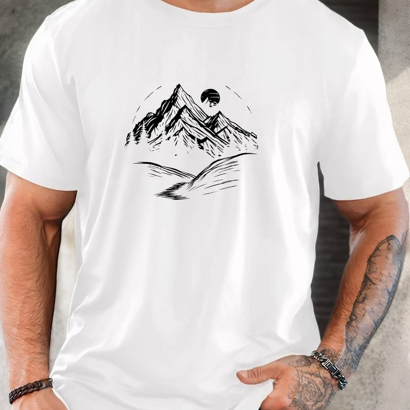 Men's Casual Crew Neck Short Sleeve T-Shirt.