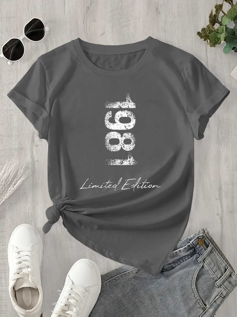 1981 limited edition Fashion Women's T-shirt Short Sleeves