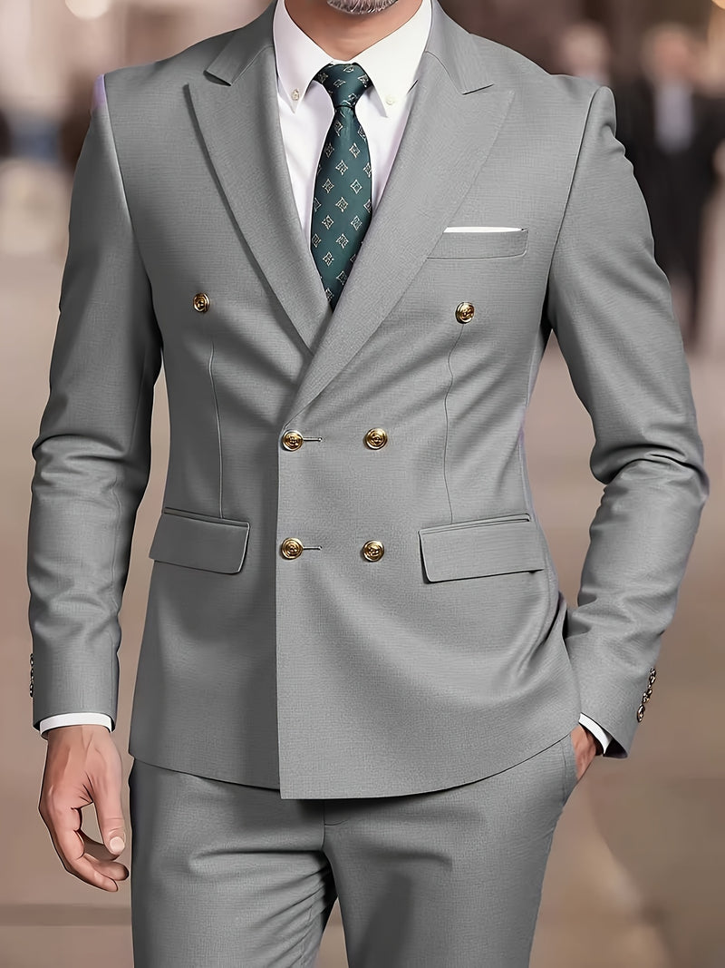 Men's Suit Set with 2pcs, Including a Blazer And Trousers.
