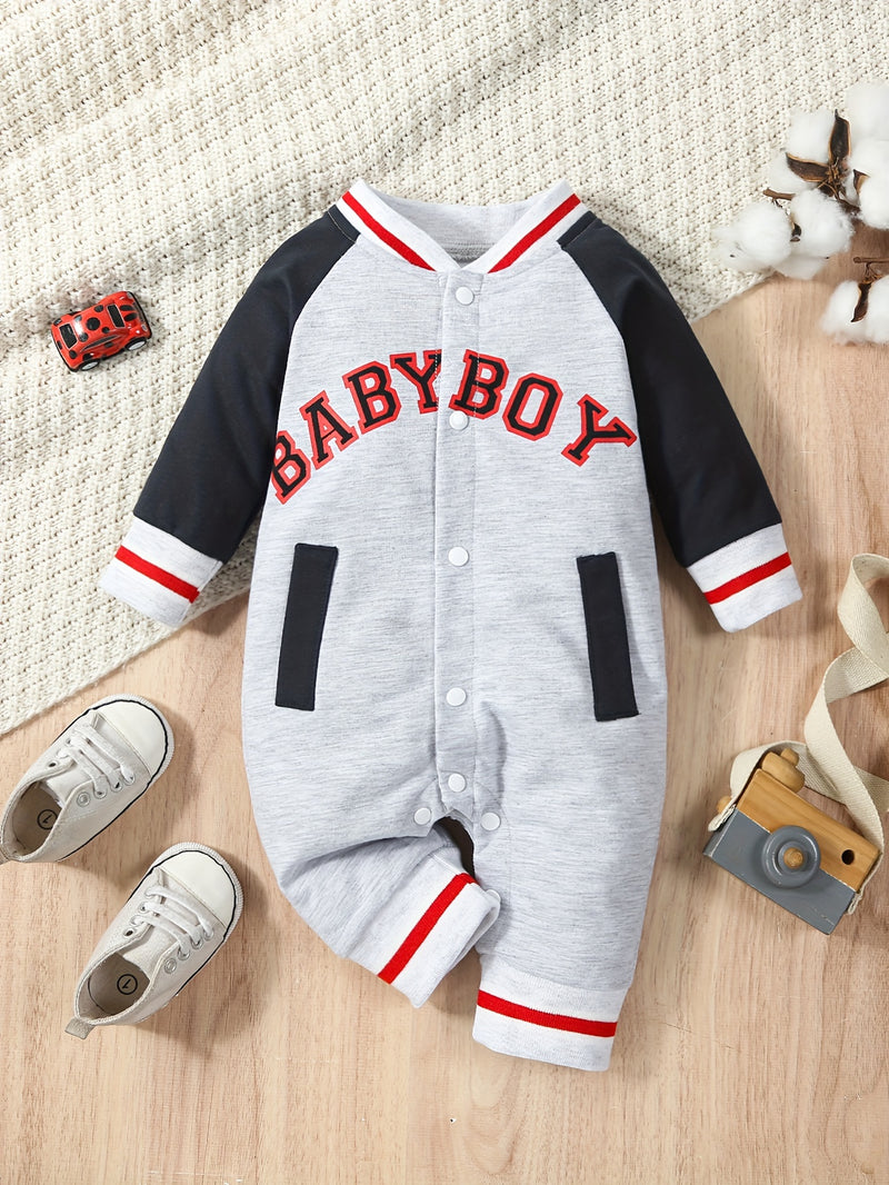 Spring And Autumn Baby Boy BABYBOY  Round Neck.