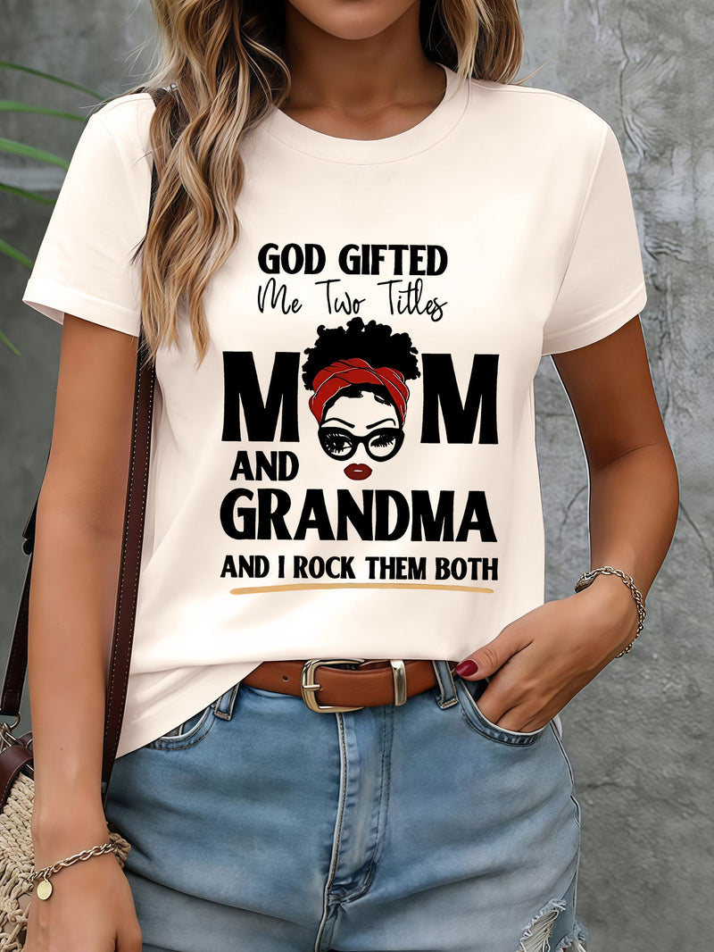 Women's T-shirt with a Printed Silhouette of a Woman.