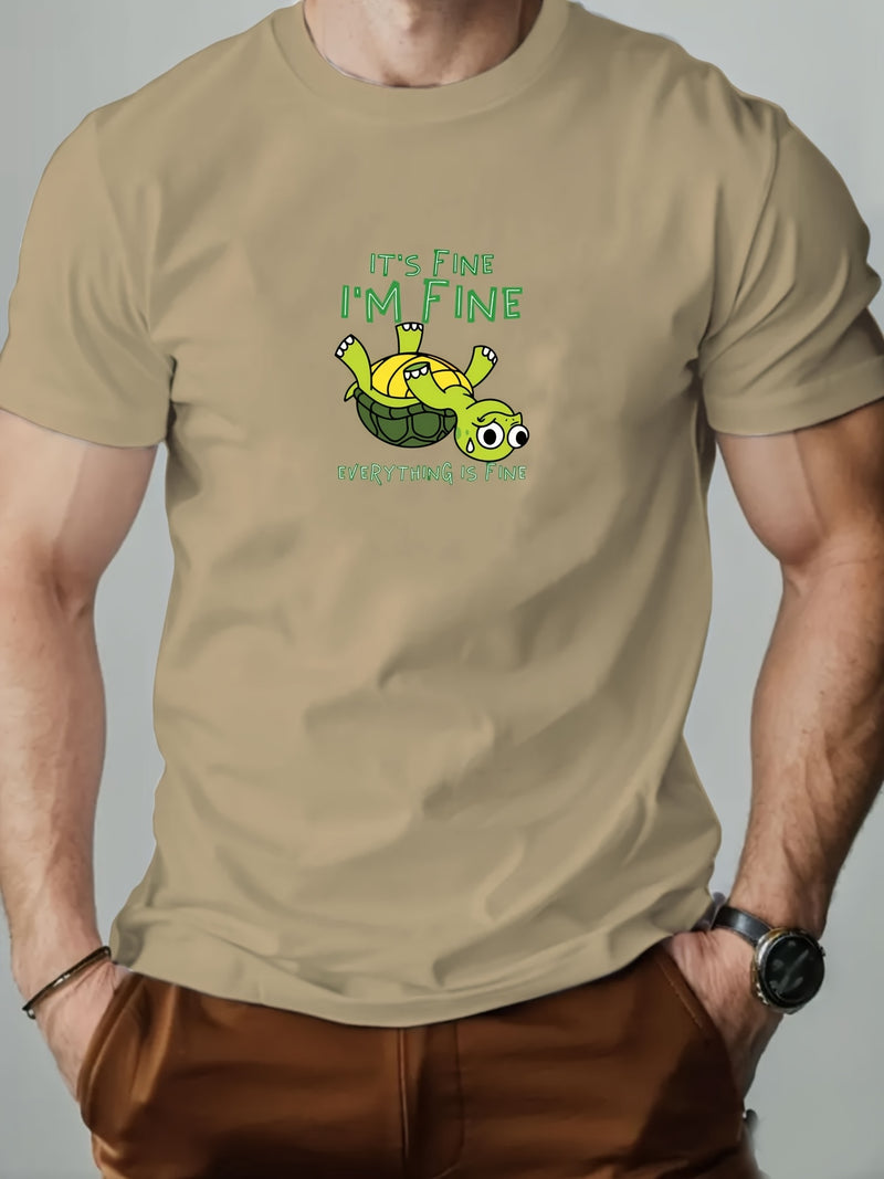 Men's Summer Casual Crew Neck Short Sleeve T-Shirt.