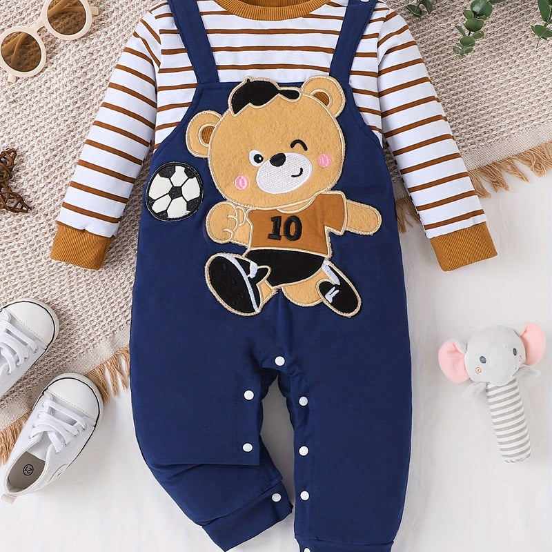 Single-piece Boys' Baby Newborn Autumn/Winter Fun and Cute Bear.