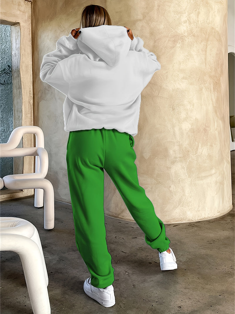 Women's Fashion Casual Letter Pattern Print Set.