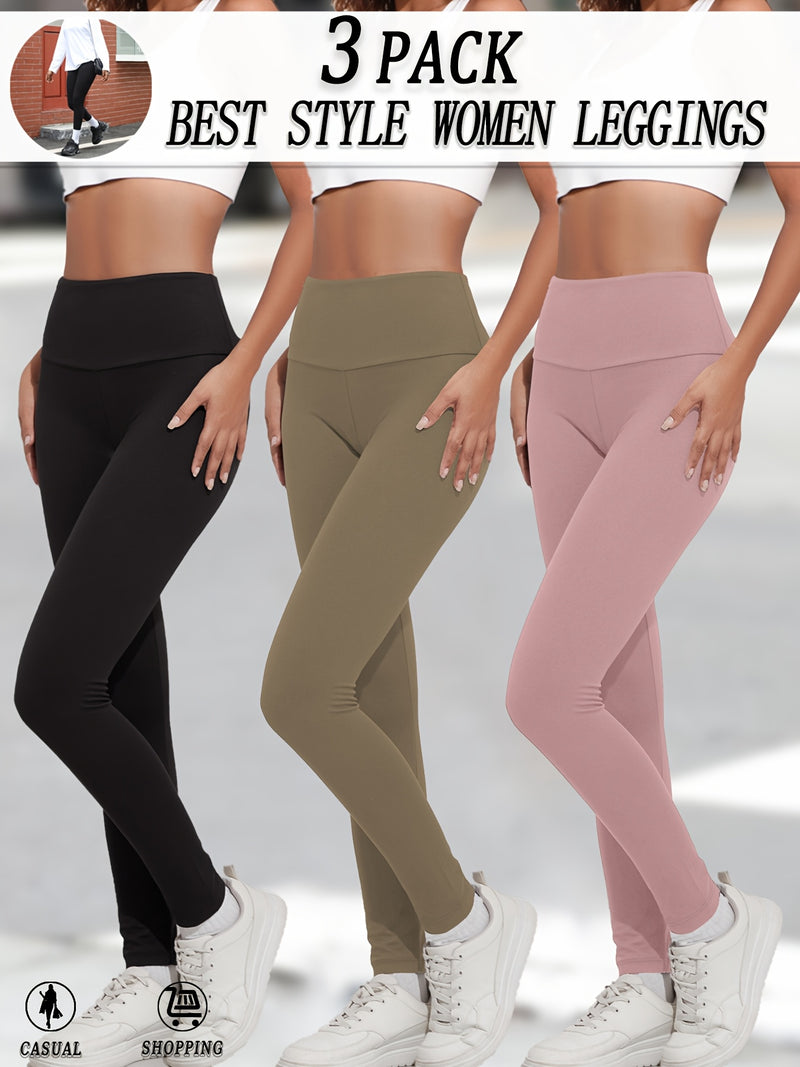 Set of 3 Ultra Comfortable Leggings for Women.