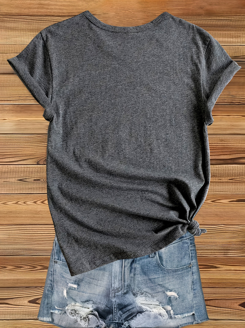 Women’s Home Casual Round Neck Short-Sleeved Top.