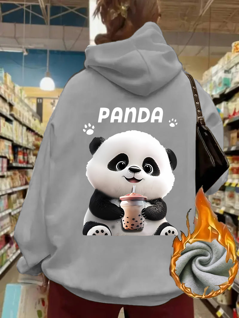 Women's Cozy Fleece-Lined Hoodie with Drawstring & Kangaroo Pocket.