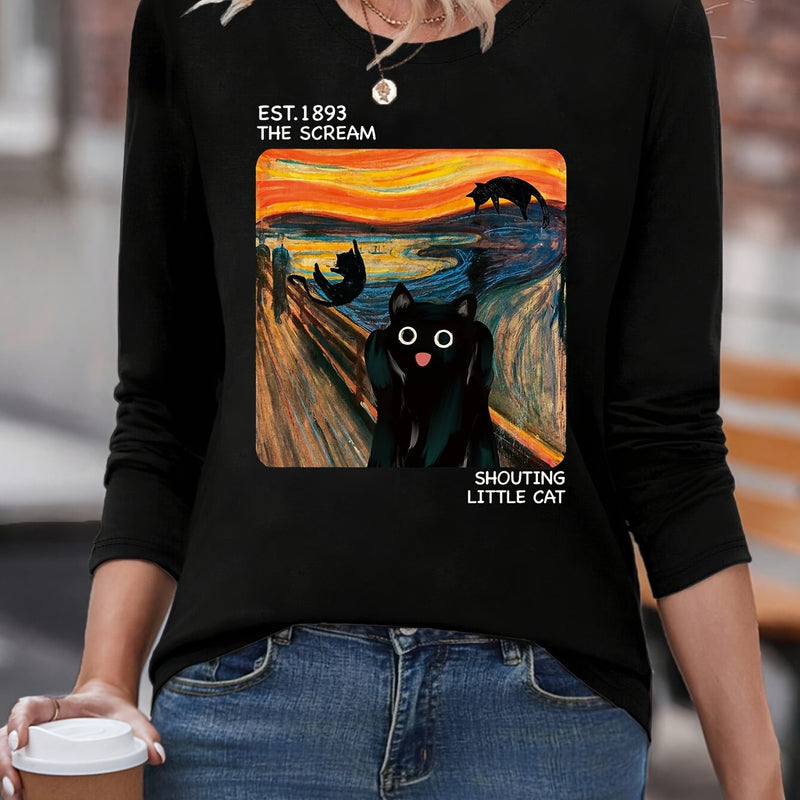 Women's Long Sleeve Cotton T-Shirt.