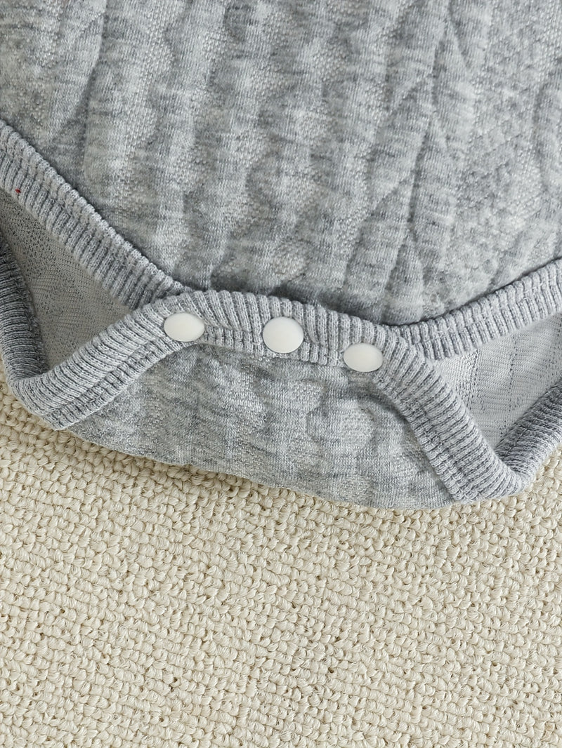 Winter Bear Onesie Clothing Set - Full-Body Long Sleeve & Pants.