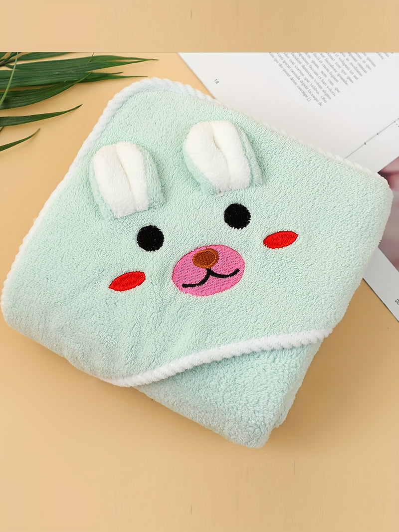 Baby's Animal Pattern Hooded Bathrobe, Multi-functional & Highly Absorbent.