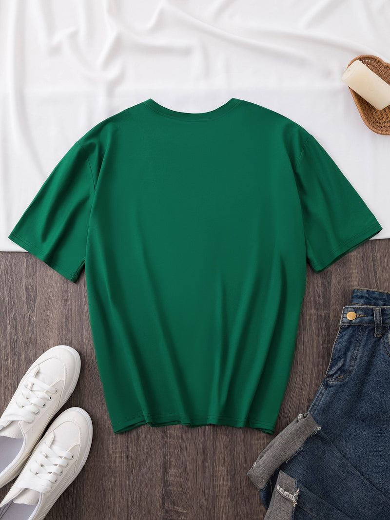 Women's T-shirt with a Printed Silhouette of a Woman.