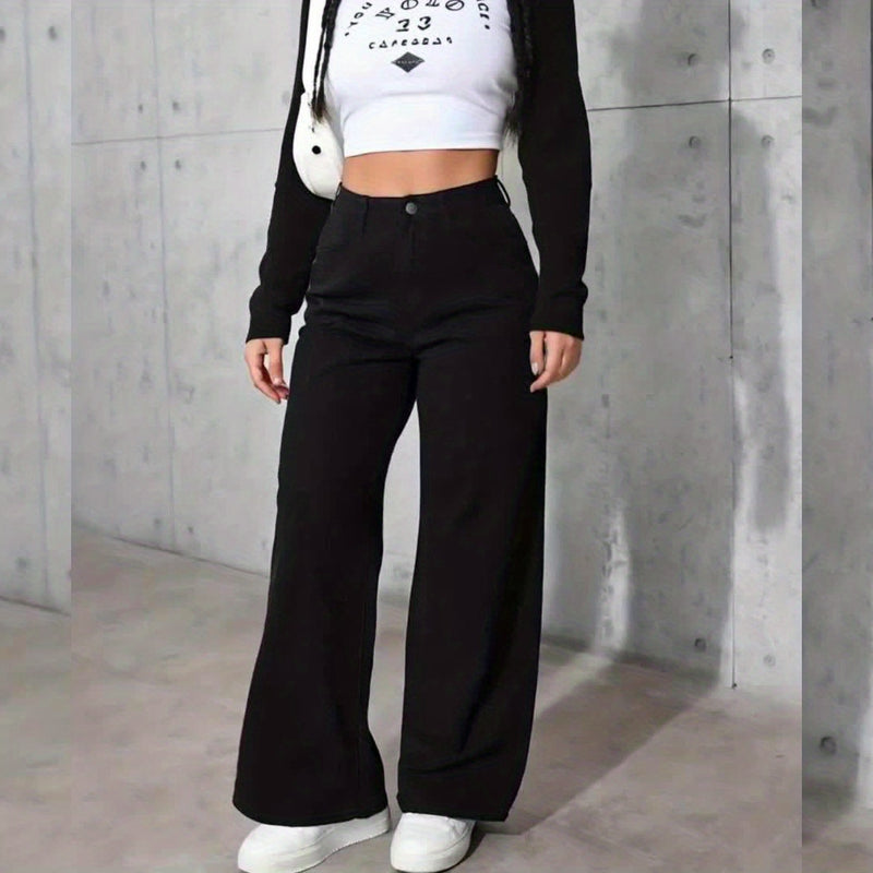 Women’s Trendy High-Waisted Straight-Leg Trends.