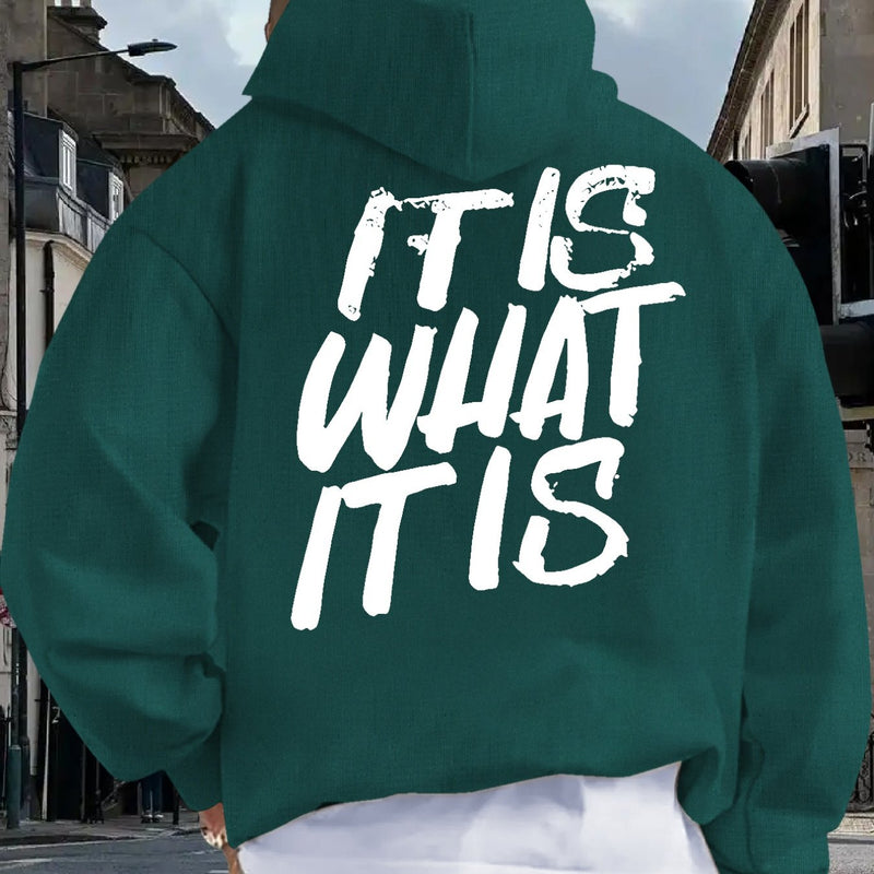 Men's Hooded Printed Sweatshirt.