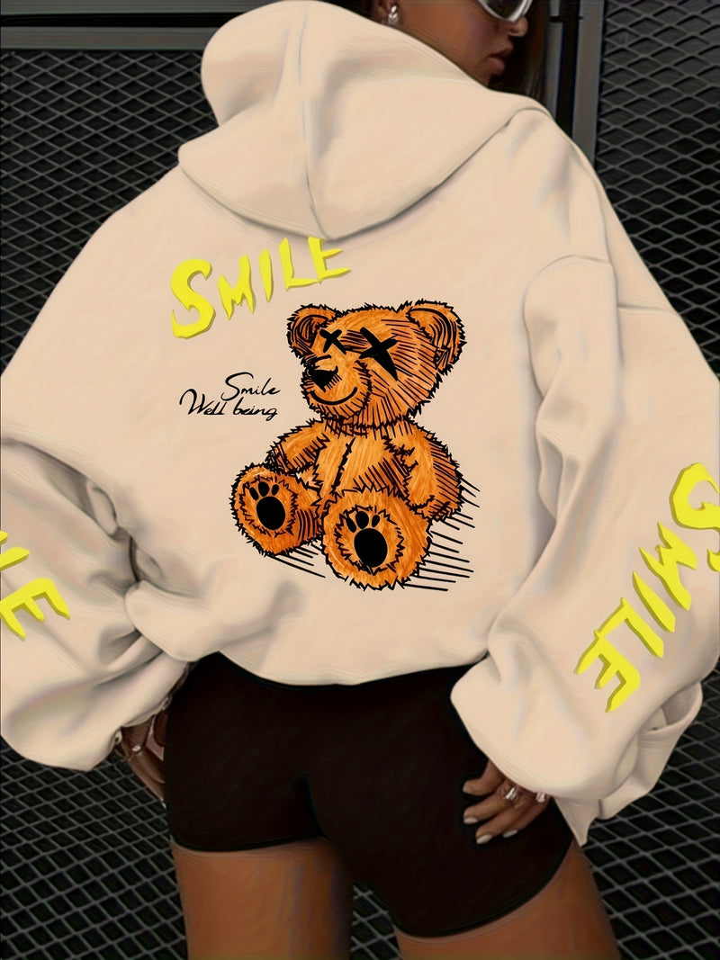 Women's clothing cartoon streetwear graphic print hoodie.
