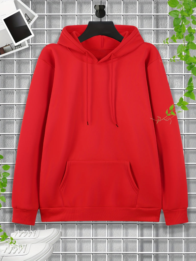 Men's Autumn/Winter Compass Print Hooded Sweatshirt.