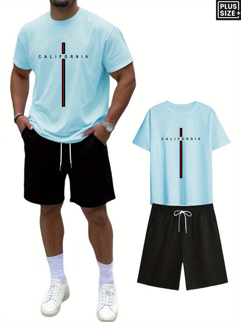 Plus-Size Men's Casual Short-Sleeve Shirts Paired.