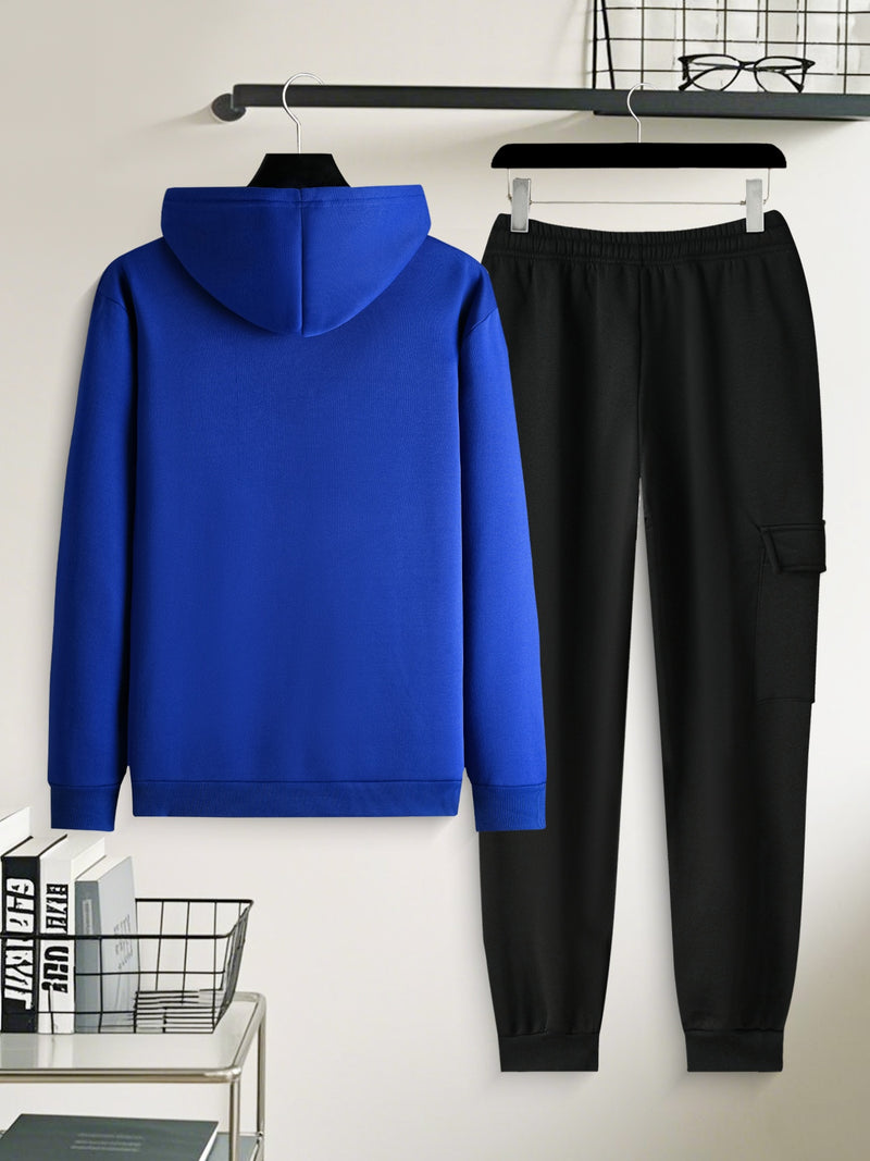 Men's Casual 2pcs Set, Fashion Long Sleeve Streetwear Hoodie.