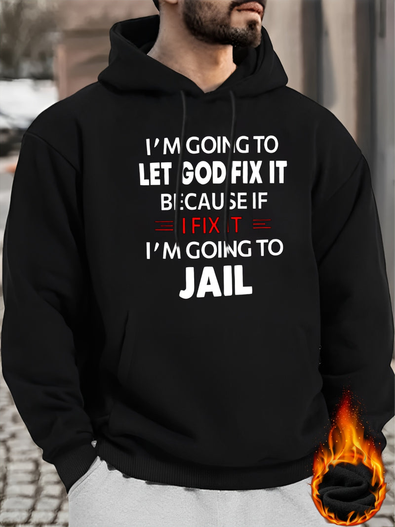 Men's Casual Polyester Hoodie.
