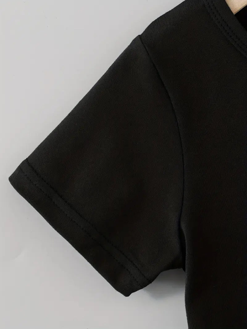 Cartoon Bicycle Print T-Shirt for Boys And Girls.