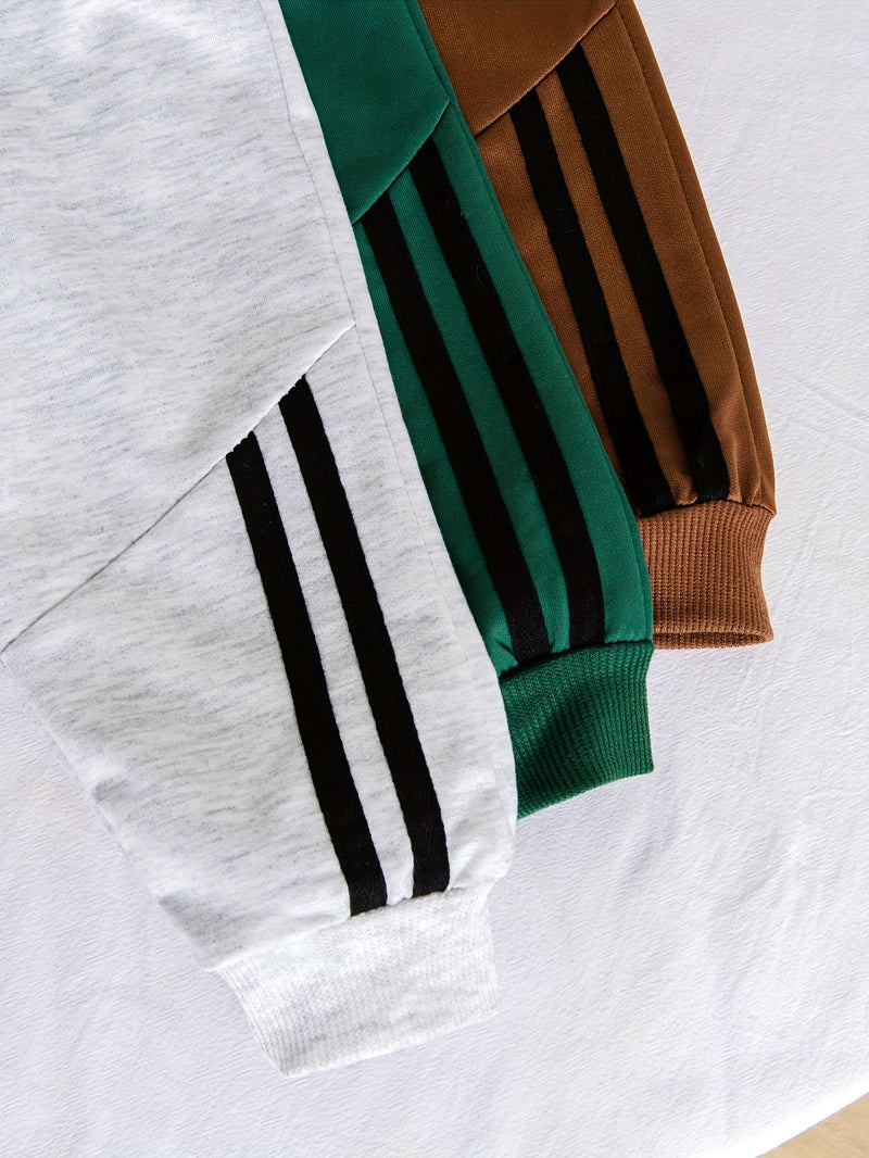 3pcs Toddler's Letter BROOKLYN Print Sweatpants.