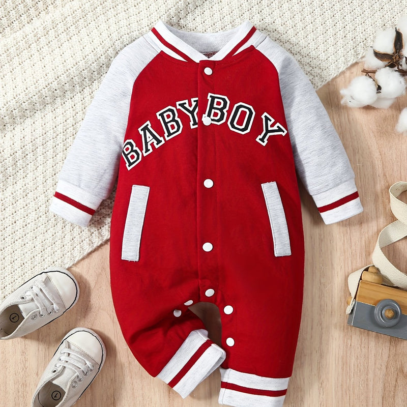 Spring And Autumn Baby Boy BABYBOY  Round Neck.