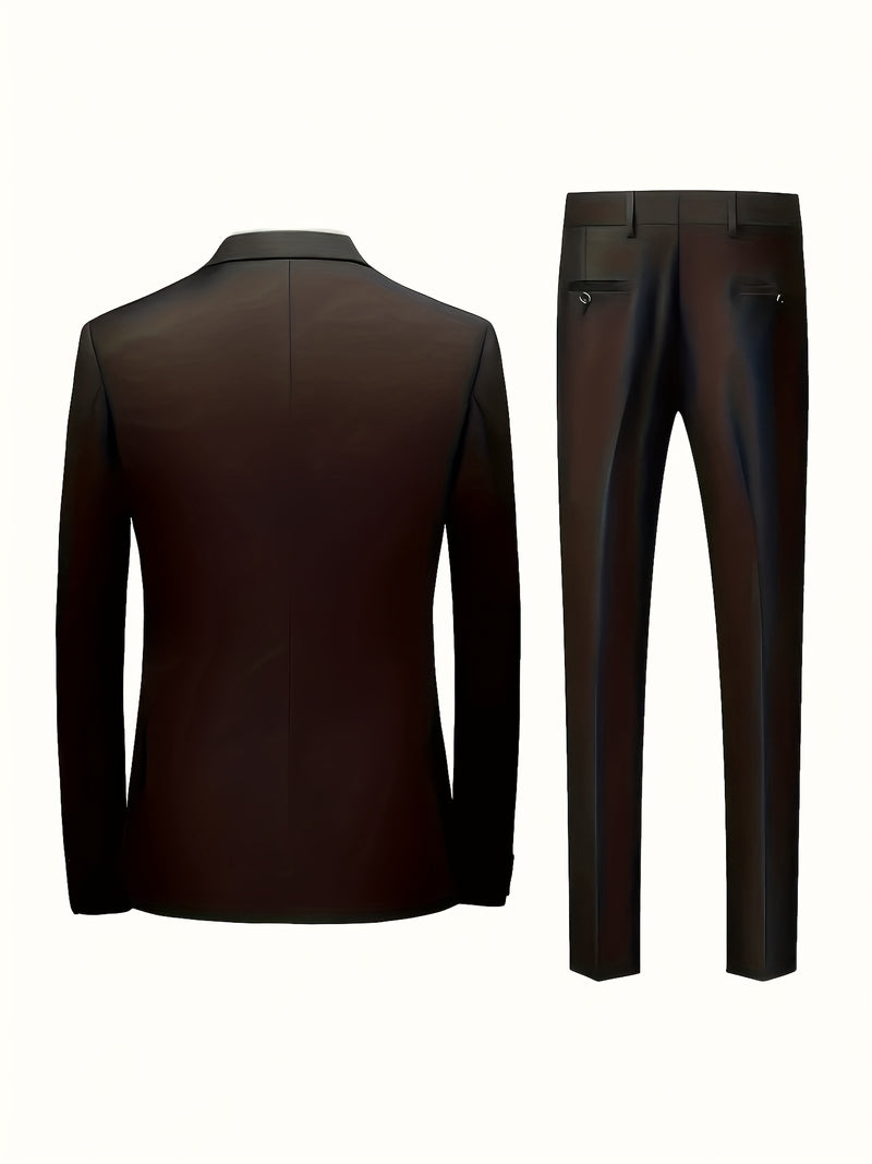 Men'S Suit Set with 2pcs, Including a Blazer And Trousers.