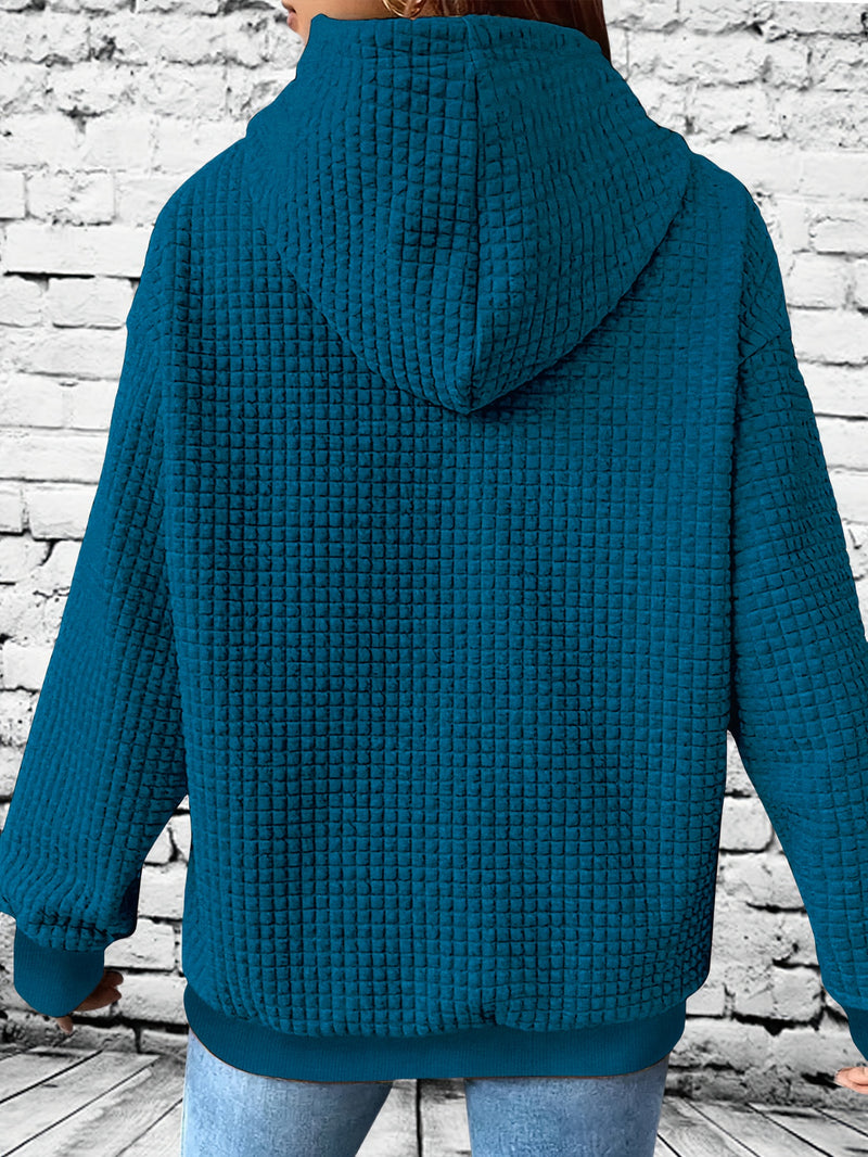 Women’s Patterned Waffle Hoodie.