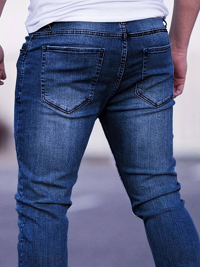 Men's Slim-Fit Stretch Jeans - Stretch Denim Pants.