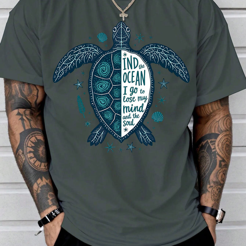 Men'S Fashion Short Sleeve Print T-Shirt.