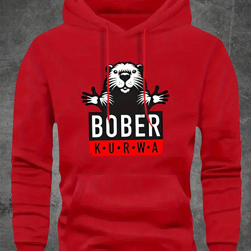 Men's Pattern Printed Hoodie.