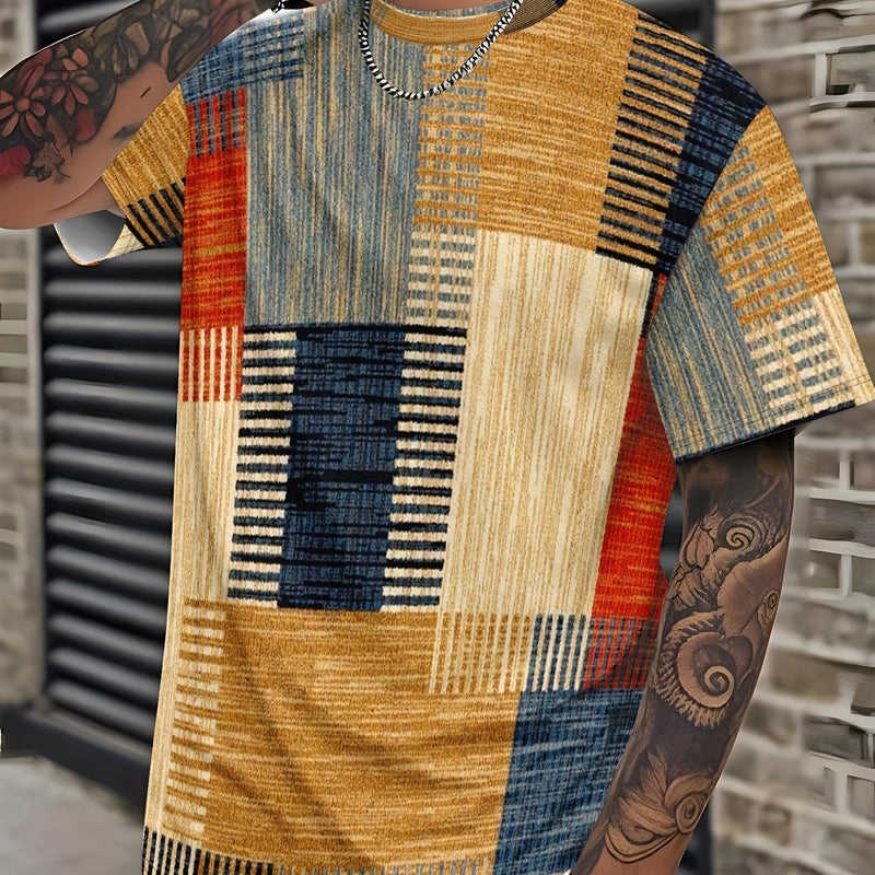 Men's 3D Short Sleeve Print T-Shirt.