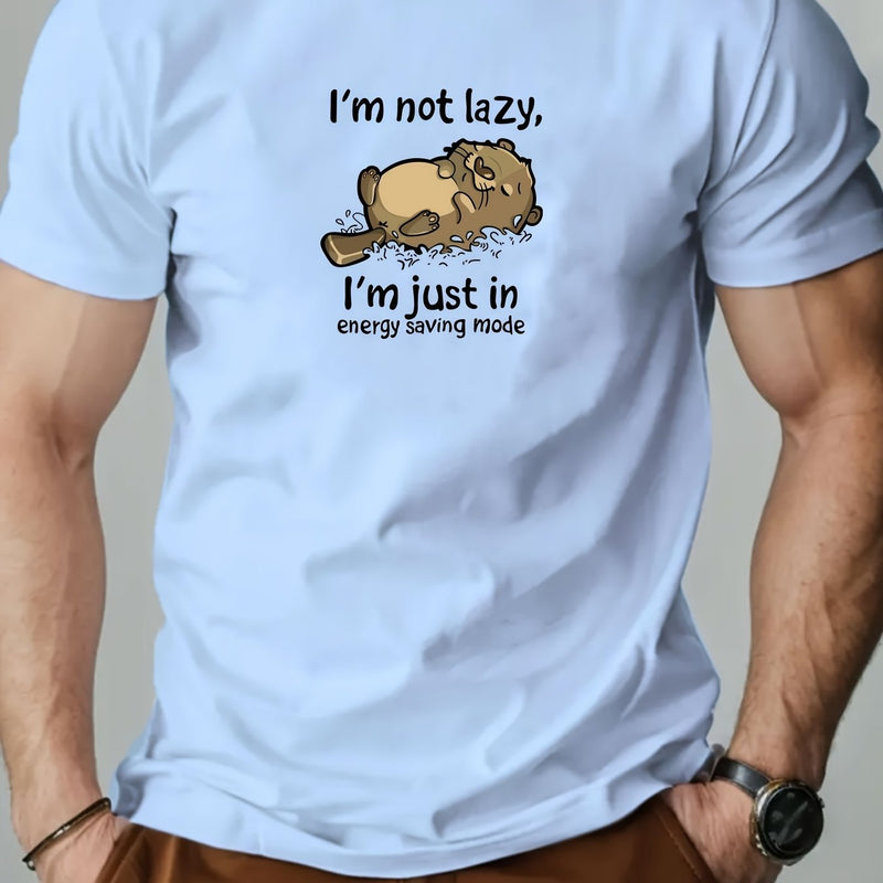 Men's Casual T-Shirt - Summer Short Sleeve Round Neck.