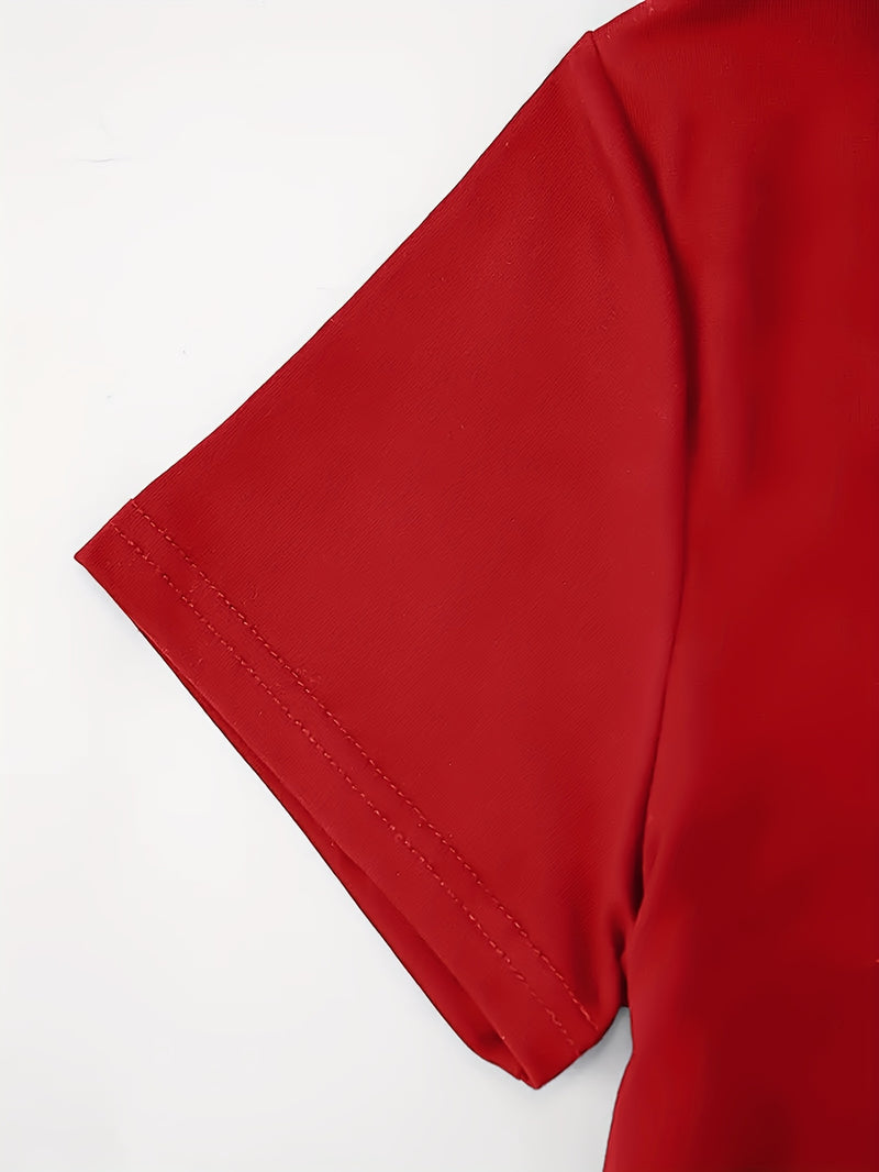 Women's V-Neck Short Sleeve T-Shirt.